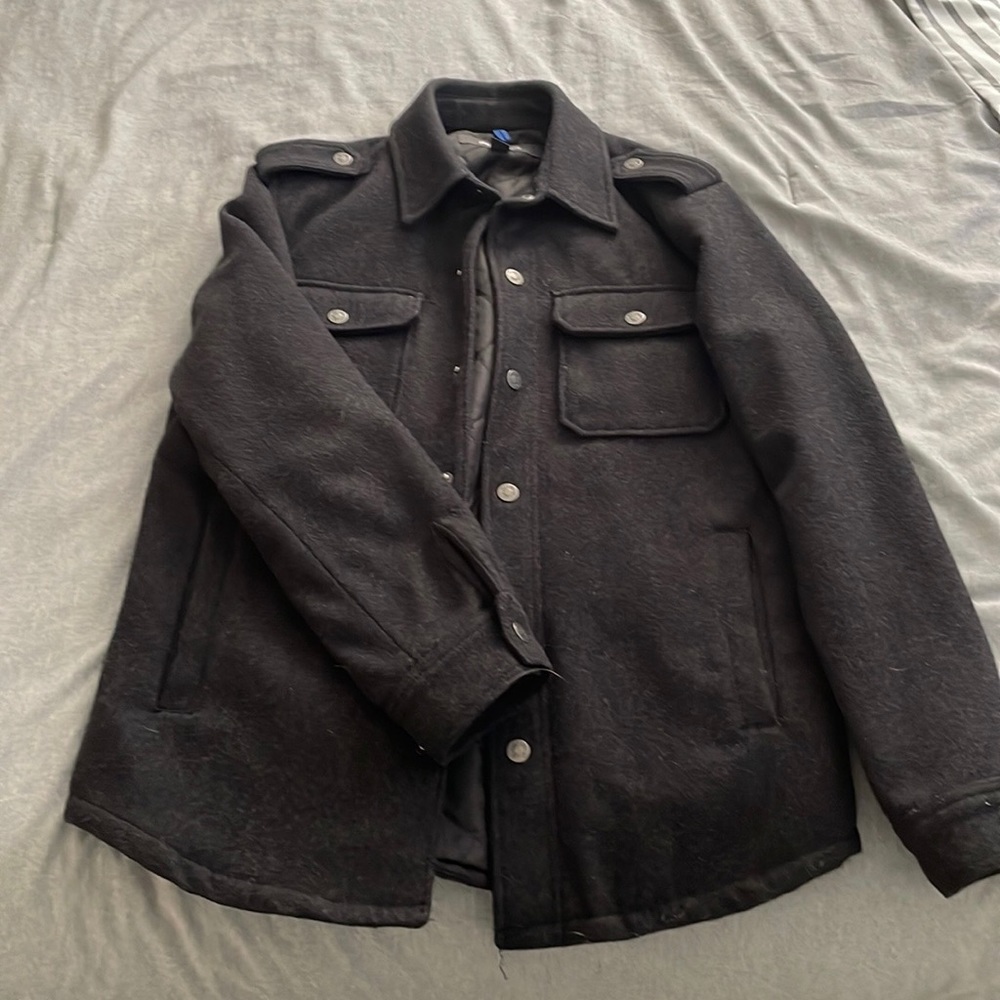 Kenneth Cole, charcoal gray coat/jacket